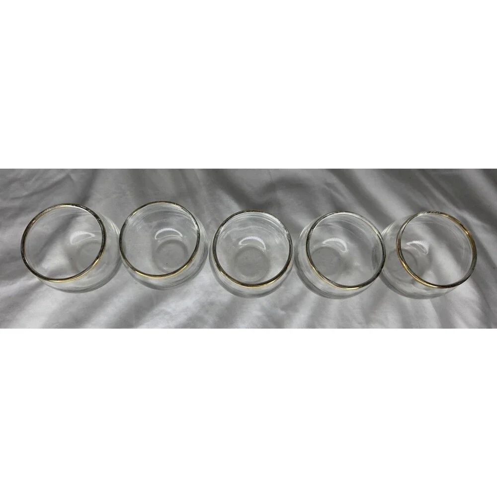 Vintage Park Sherman MCM Brass/Glass Liquor Decanter With Tray & 5 Glasses 1960s